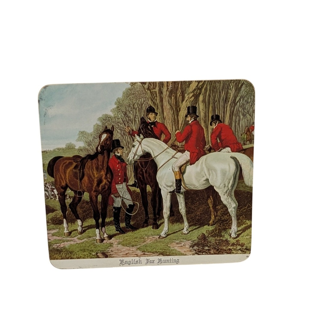 Pimpernel English Fox Hunting Cork Backed Placemat Made in England Traditional